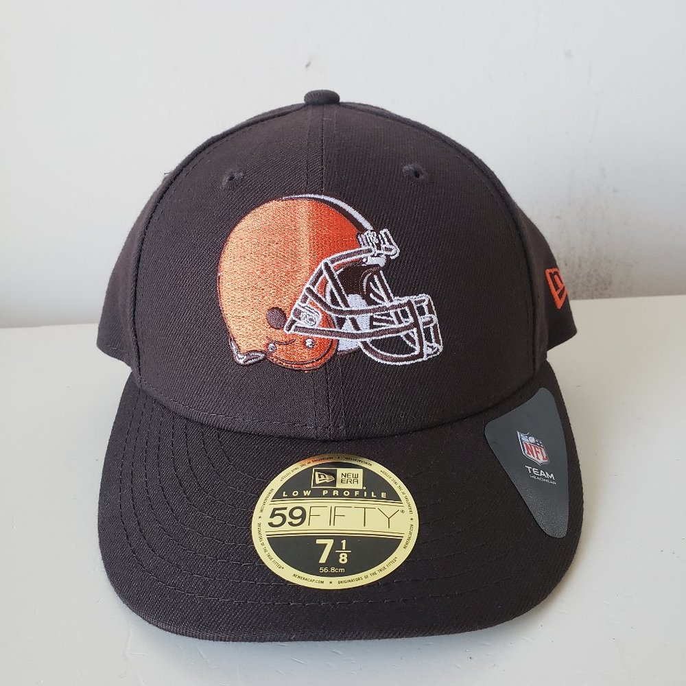 New Era Cleveland Browns 59Fifty Fitted Sz 7 1/8 Hat Cap Low Profile NFL New